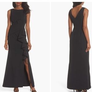 Eliza J Ruffle Front Gown